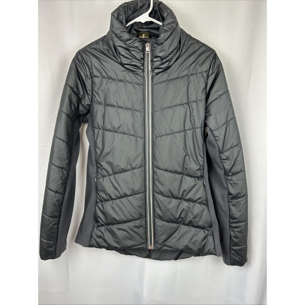Calia by Carrie Underwood  Puffer Jacket Womens Size Med Gray Full Zip Pockets